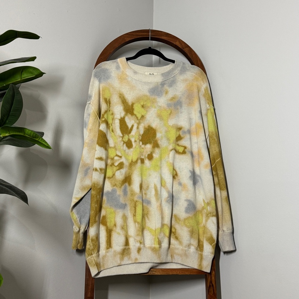 Free People Multicolor Crew Neck Sweater